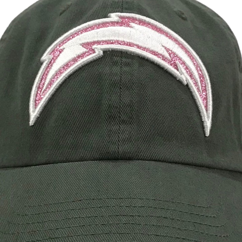 Los Angeles Chargers 47 Brand Green Hat Pink Lightning Bolt - Picture 9 of 9